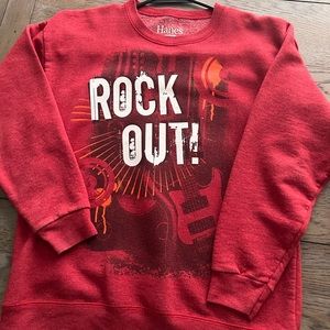 Boys size Large sweatshirt. Only worn a couple of times. Washed and ironed.